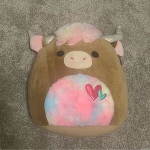 New with tags 16” squishmallow Candela highland cow hearts valentines day